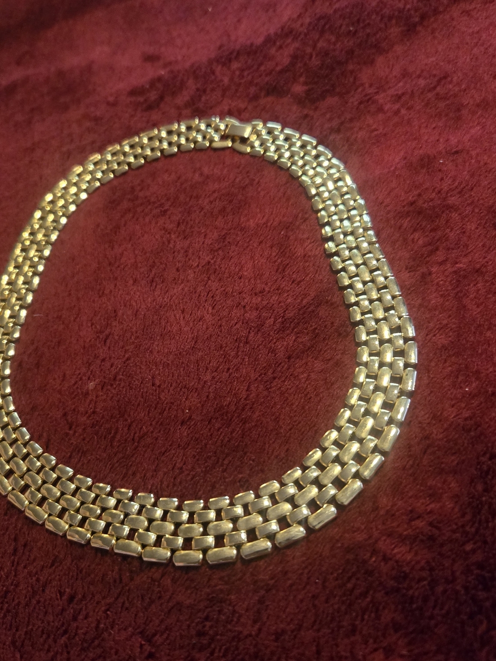 Vintage Gold Multi-Row Linked Women’s Necklace